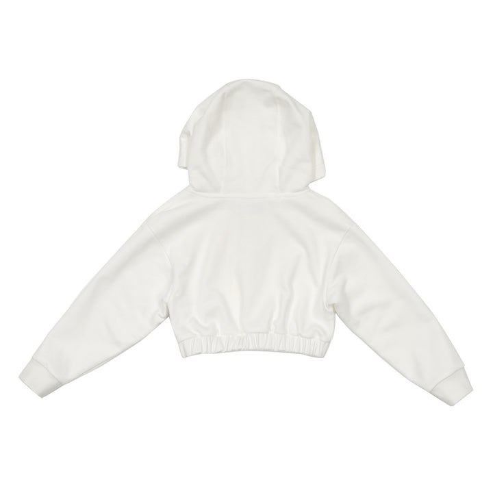 Fendi White Cropped Hoodie