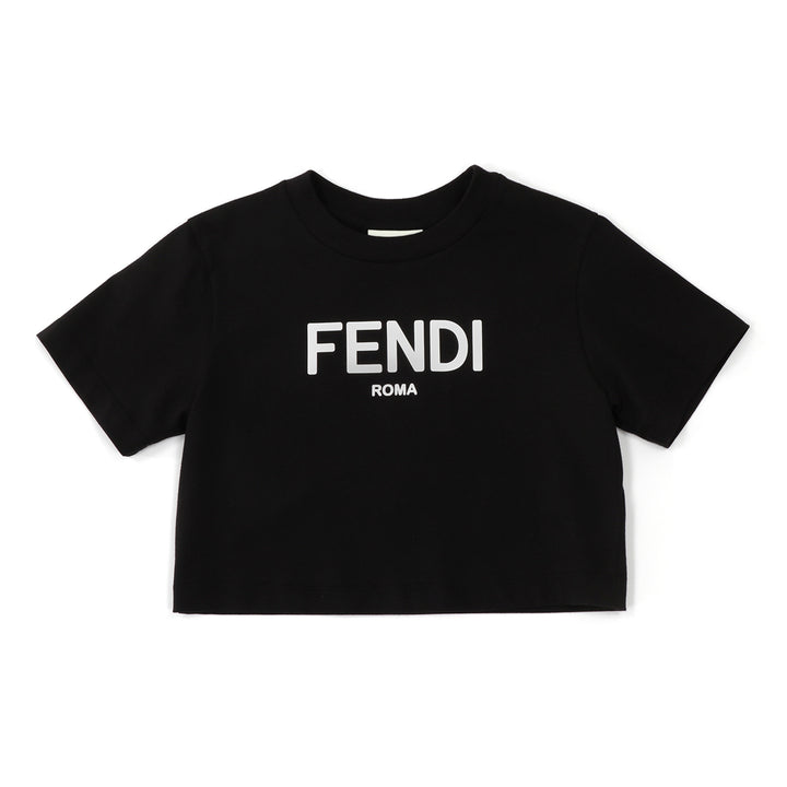 Fendi Black Cropped T-Shirt