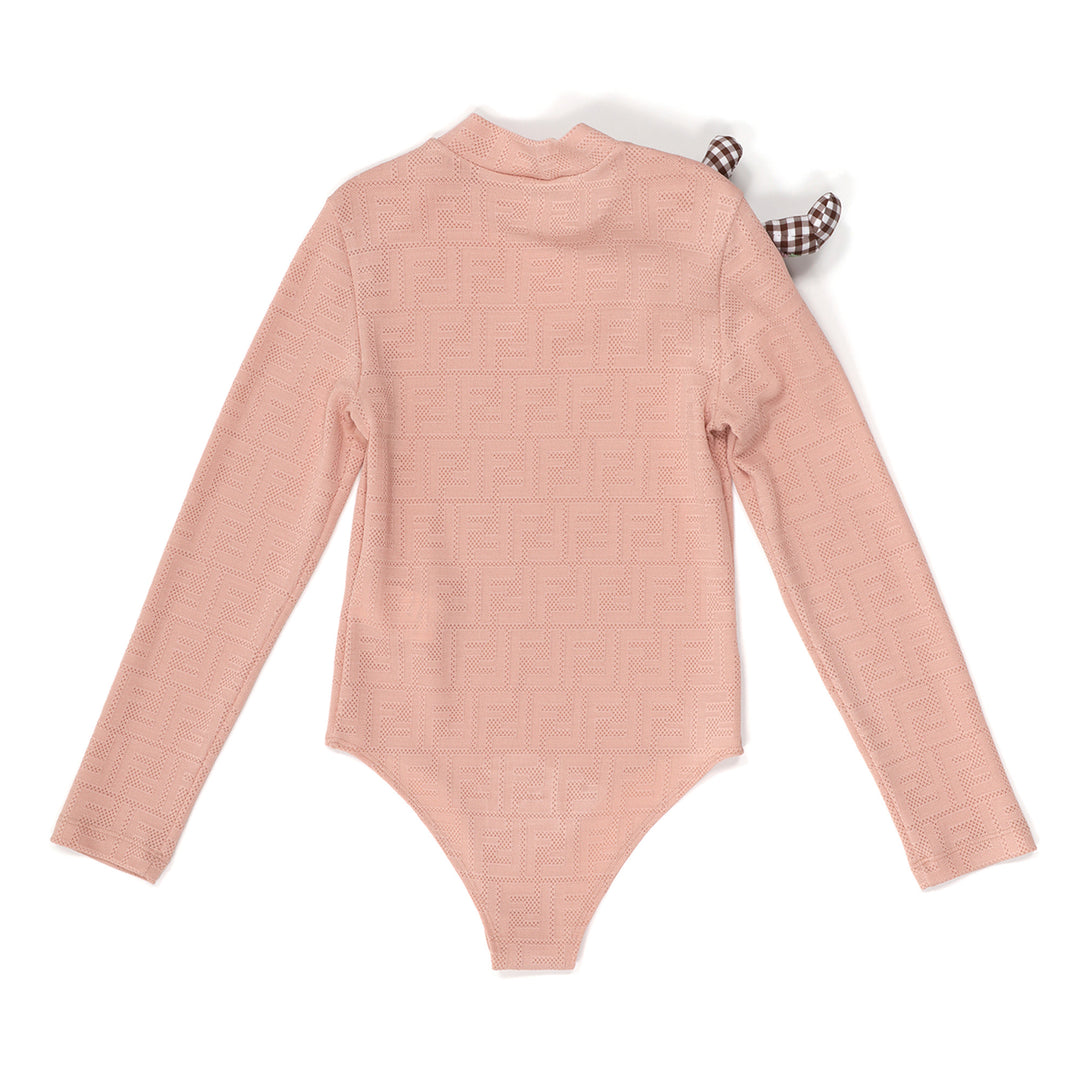 Fendi Pink Logo Bodysuit