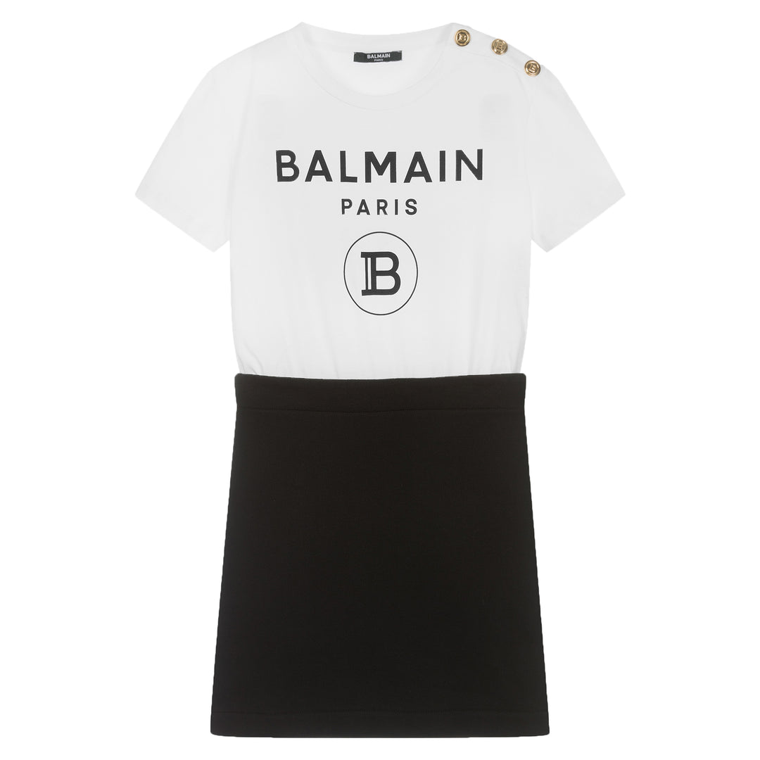 Balmain Black and White Dress