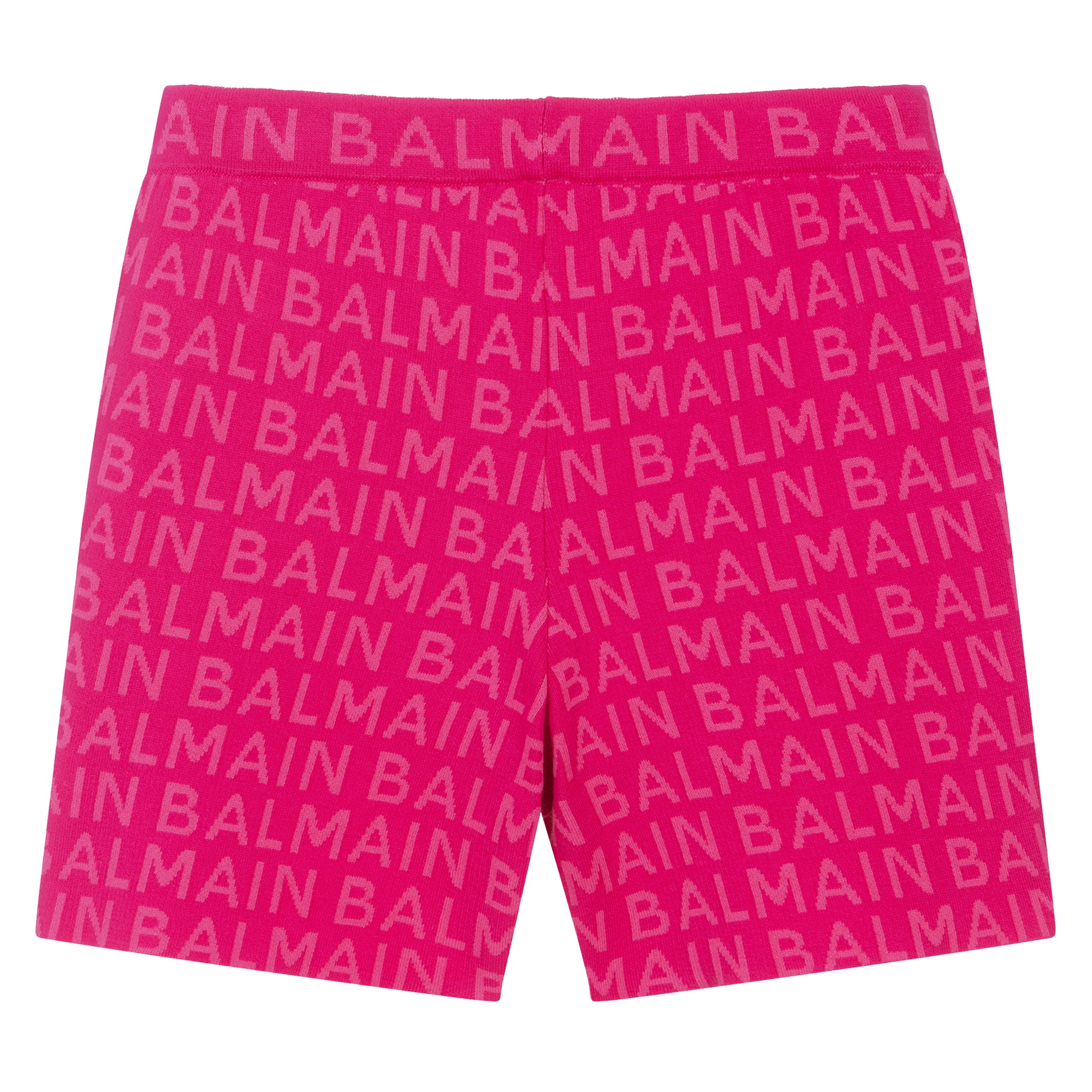 Balmain Fuchsia Logo Shorts