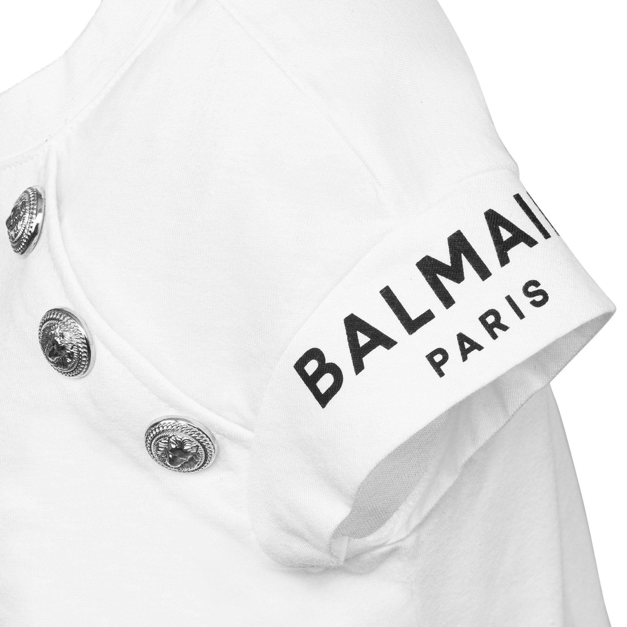Balmain Button White T-Shirt