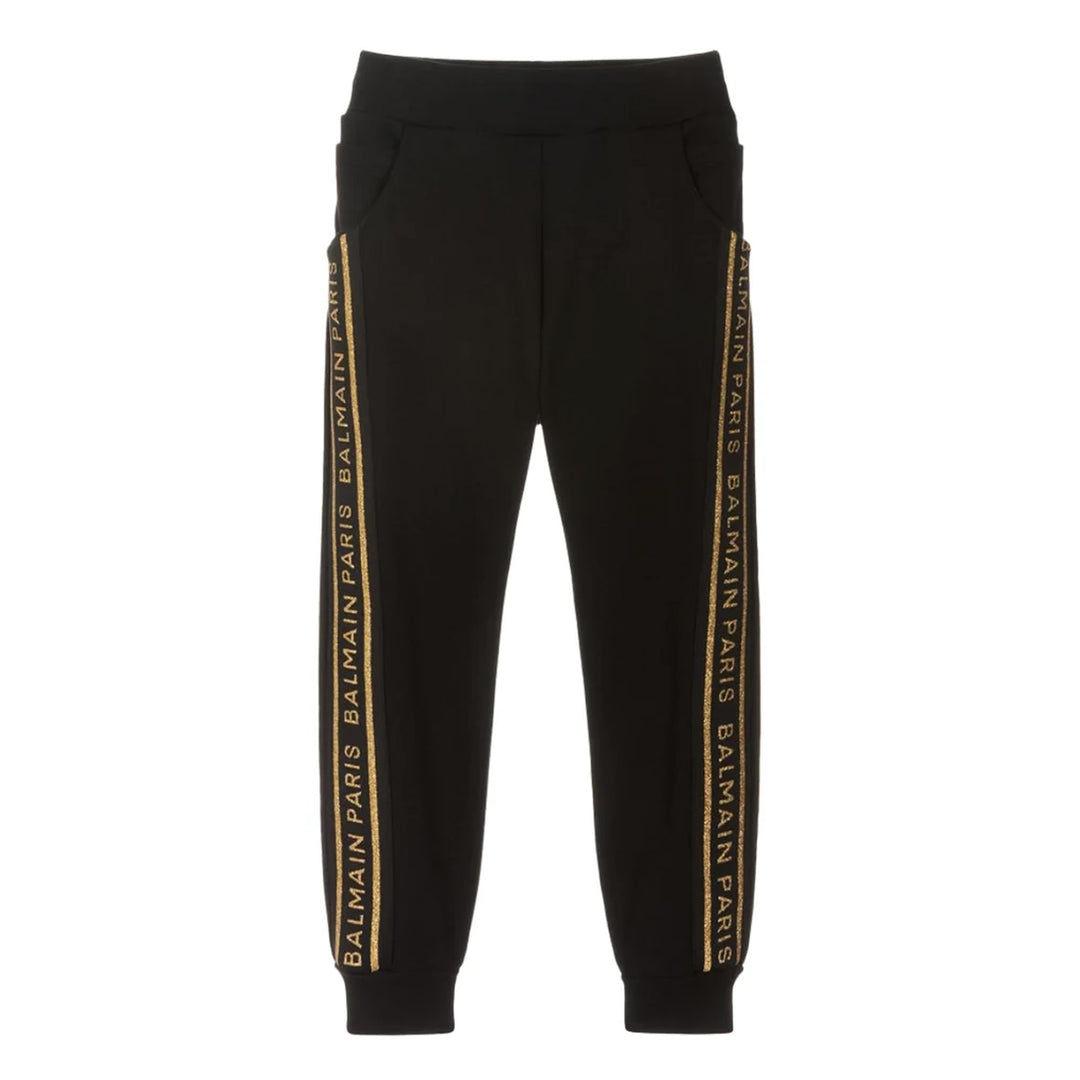 Balmain Black and Gold Sweatpants