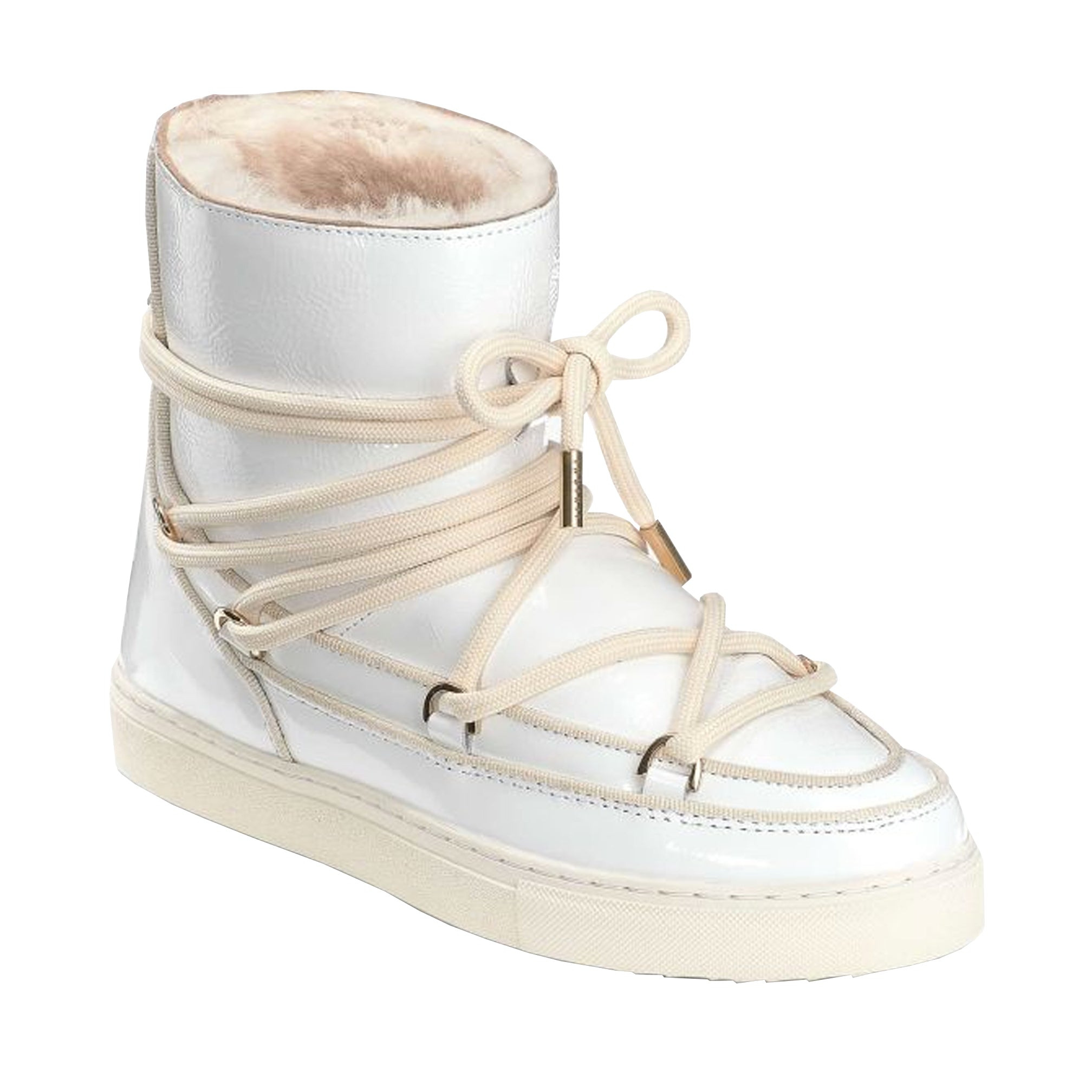 Inuikii Womens Leather Naplack Boots Off-White