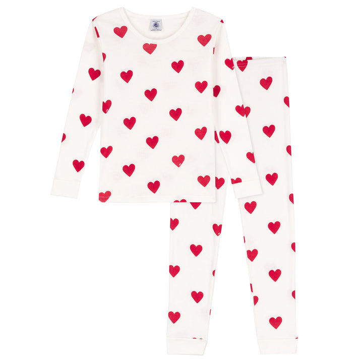 Petit Bateau Snugfit Heart Print Pyjamas