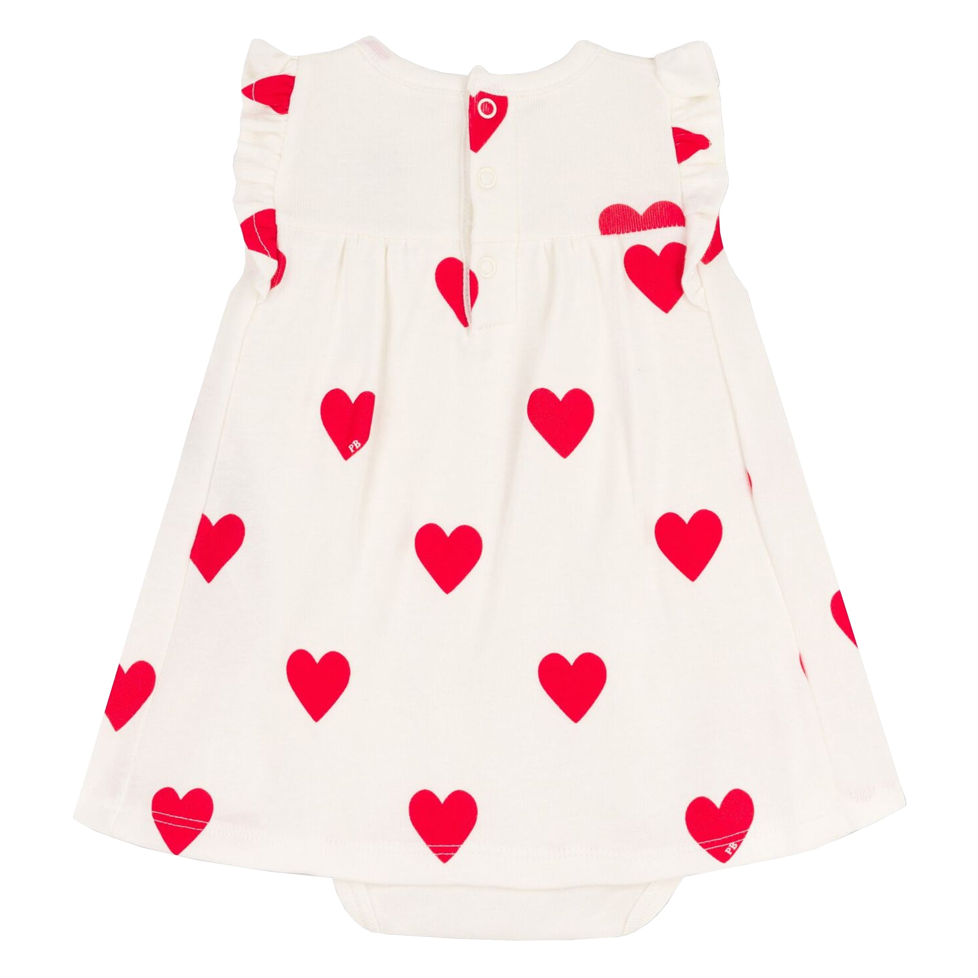 Petit Bateau Baby Girls Heart Dress