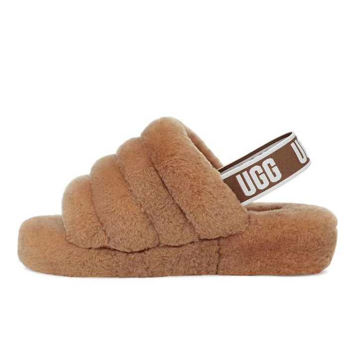 UGG Womens Fluff Yeah Slide Chestnut